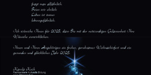 Frohe Weihnachten und ein gesundes und erfolgreiches Neues Jahr
